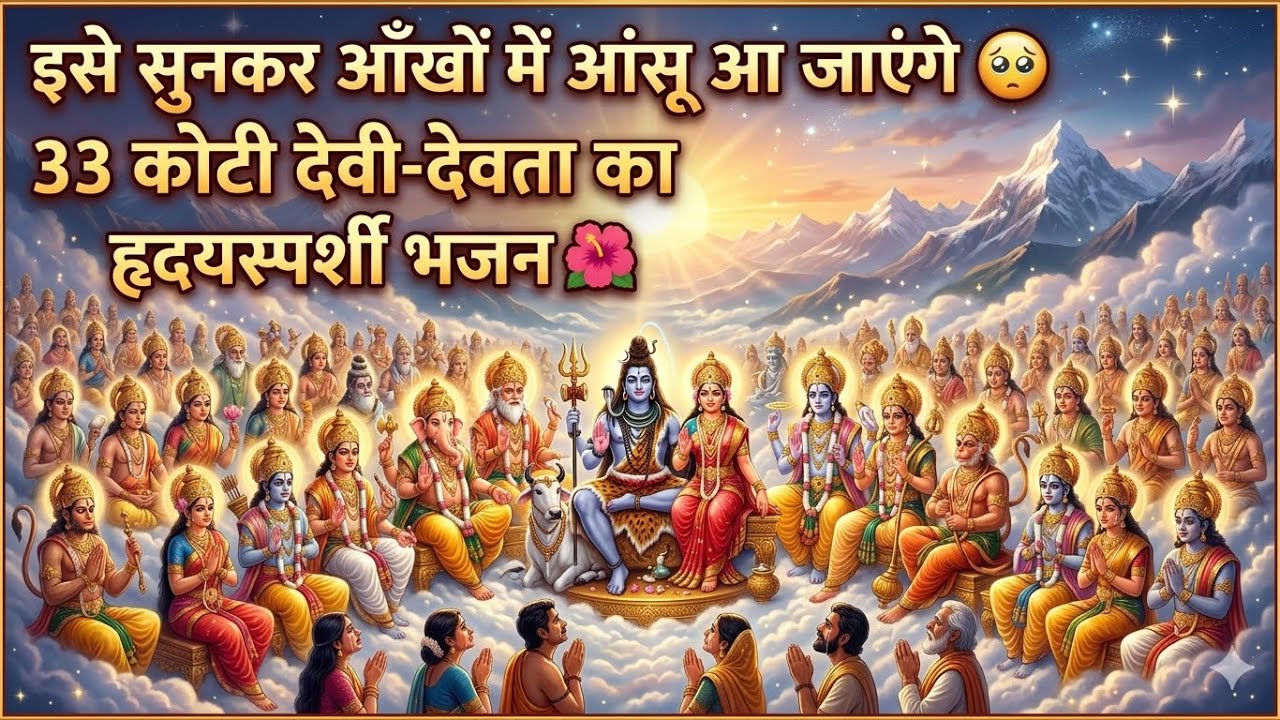 इसे सुनकर आँखों में आंसू आ जाएंगे 🥺 33 Koti Gods Heart Touching Bhajan 🌺All Gods Stuti