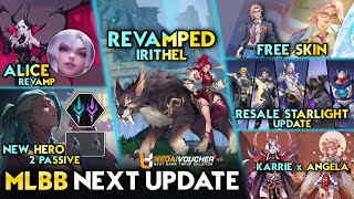 REVAMPED IRITHEL \& ALICE | RESALE RARE STARLIGHT | FREE SKIN EVENT - Mobile Legends #whatsnext