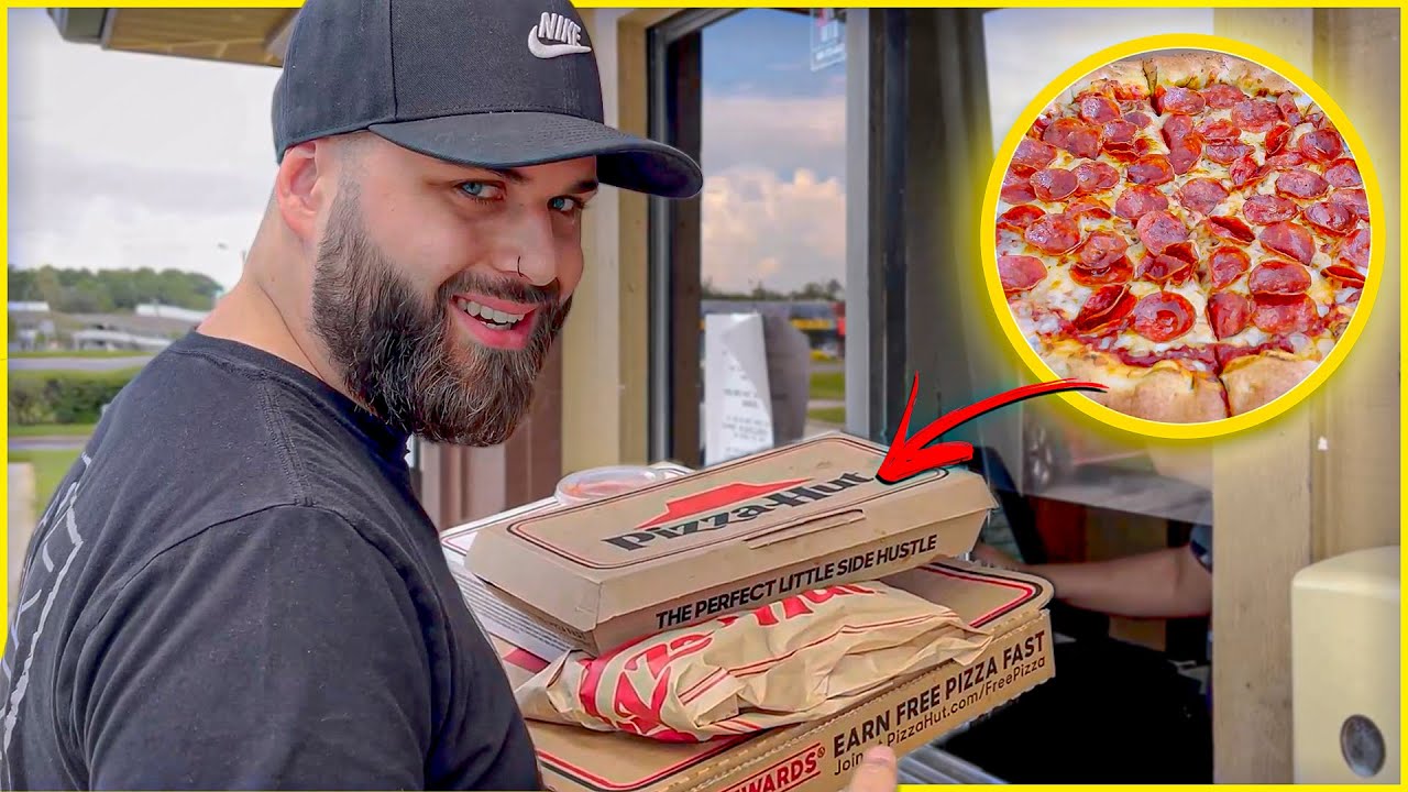 PROVANDO A PIZZA E LANCHES DO PIZZA HUT DOS ESTADOS UNIDOS   É DIFERENTE DO BRASIL