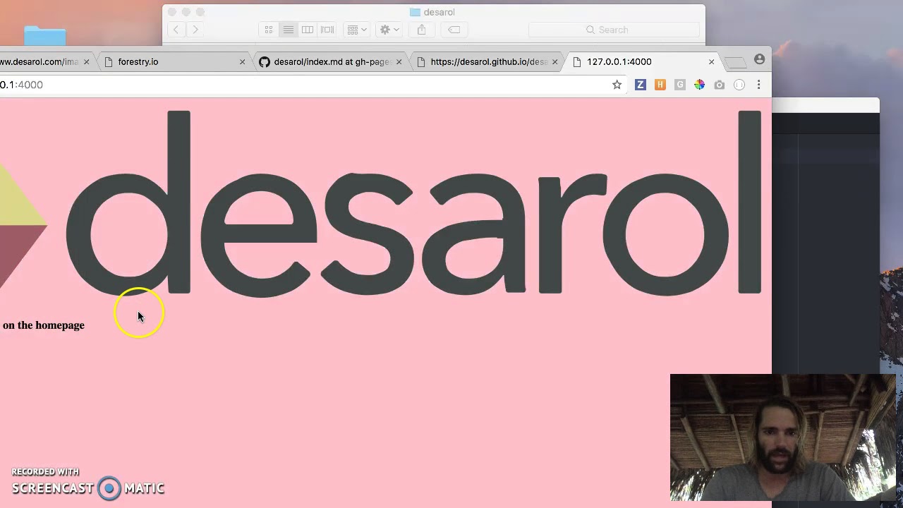Making Desarol Part 2 Header SVG Github Pages CSS Link 