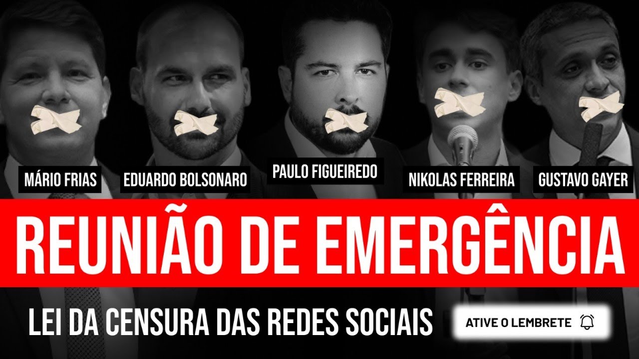 LEI DA CENSURA! Nikolas Ferreira, Eduardo Bolsonaro, Gustavo Gayer, Mario Frias e Paulo Figueiredo