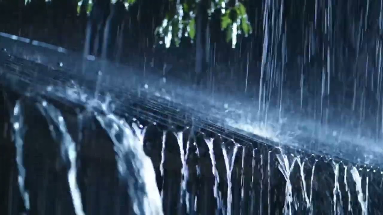 Soothing Night Rain ASMR, Calm Midnight Water Tapping Tin Roofs Under a Quiet Dreamy Rain 0092