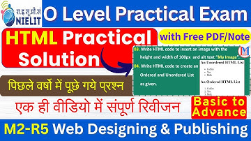 O Level M2-R5 Practical | HTML Practical Solution 2025 | Web Design Practical Paper | M2R5 Practical