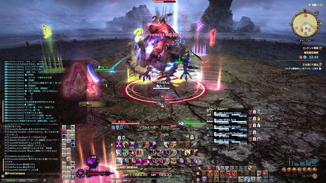 極青龍討伐戦 レベル80 制限解除 5人pt 超える力無 Ff14 Youtube