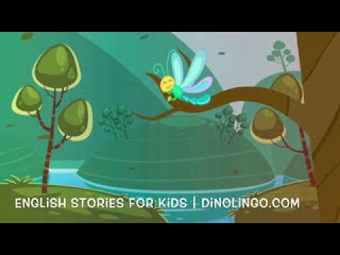 Engelse kinderboeken - The monkeys and the dragonflies - Engels voor kinderen - Dinolingo