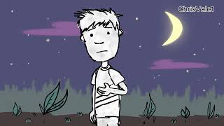 Chris Vale, A Young Man In His Early Twenties Standing Alone At Night, Lost In Thought.