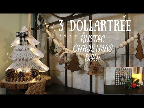 3 Dollar Tree Rustic Christmas DIY