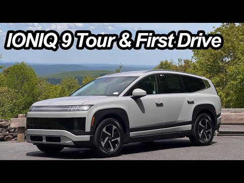 Ioniq 9 First Drive & Full Tour! Hyundai's 3-Row EV SUV Takes On Kia EV9