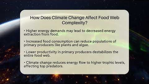 How Does Climate Change Affect Food Web Complexity? - Earth Science Answers
