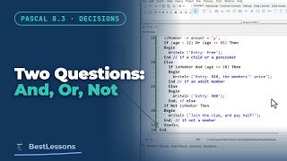 Pascal 8.3 - Joining Questions: And, Or and Not