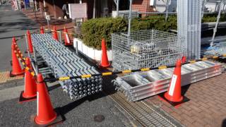 静岡　足場施工　高層物件　マンション