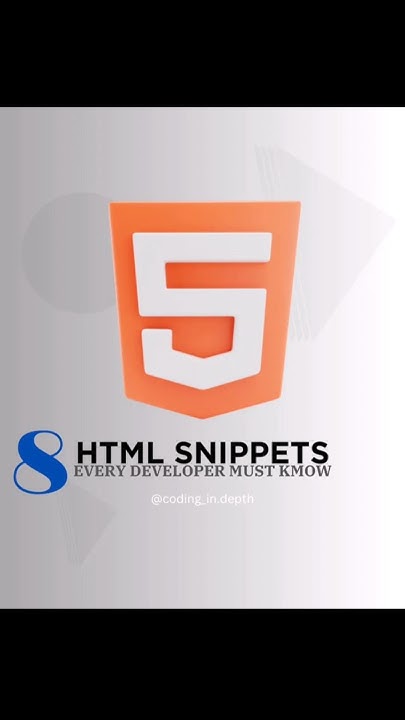 10 HTML Snippets Every Developer Should Know #feedshorts #coding #html5 ...