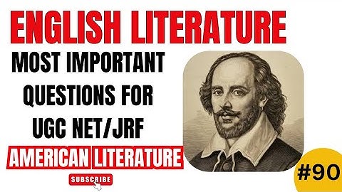 English Literature MCQ  for UGC NET | American literature for ugc net #ugcnetenglishliterature  #90