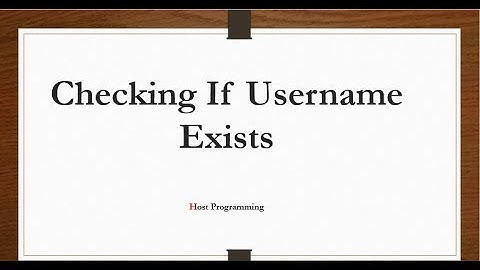 Check If Username  Exists in php (hindi)
