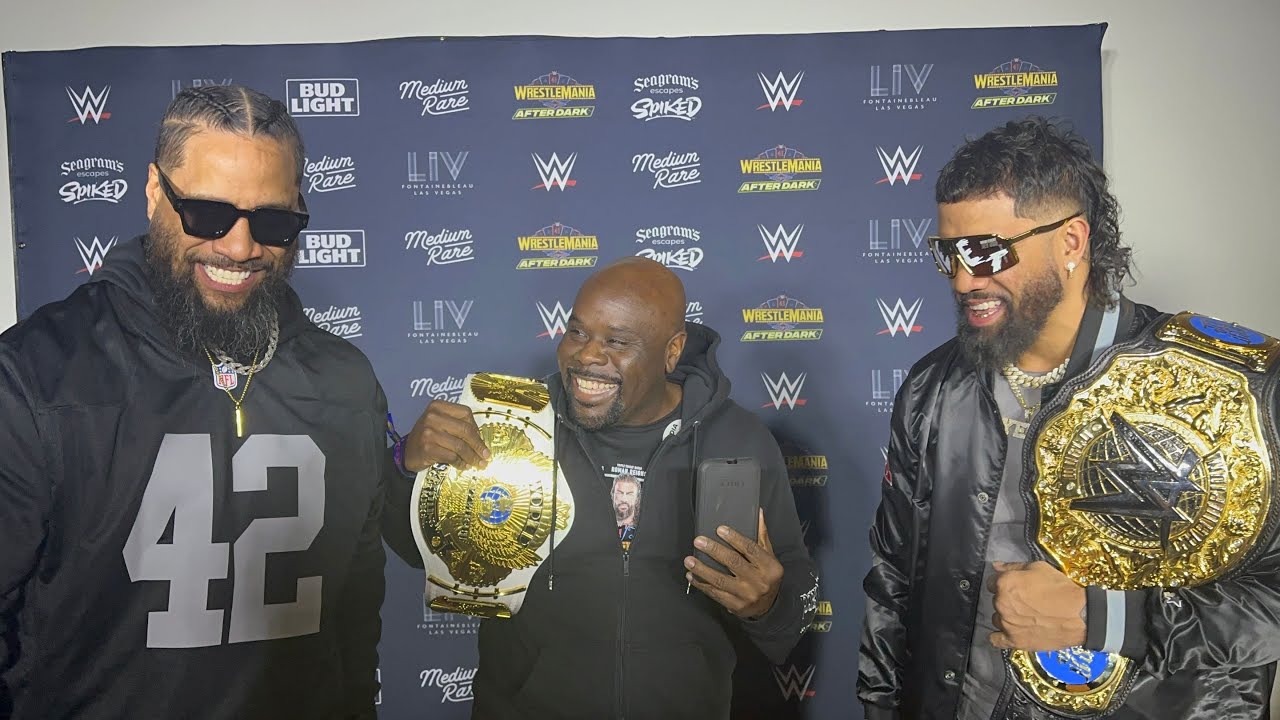 Jey and Jimmy Uso interview during “WrestleMania After Dark.” WrestleMania 41 weekend.