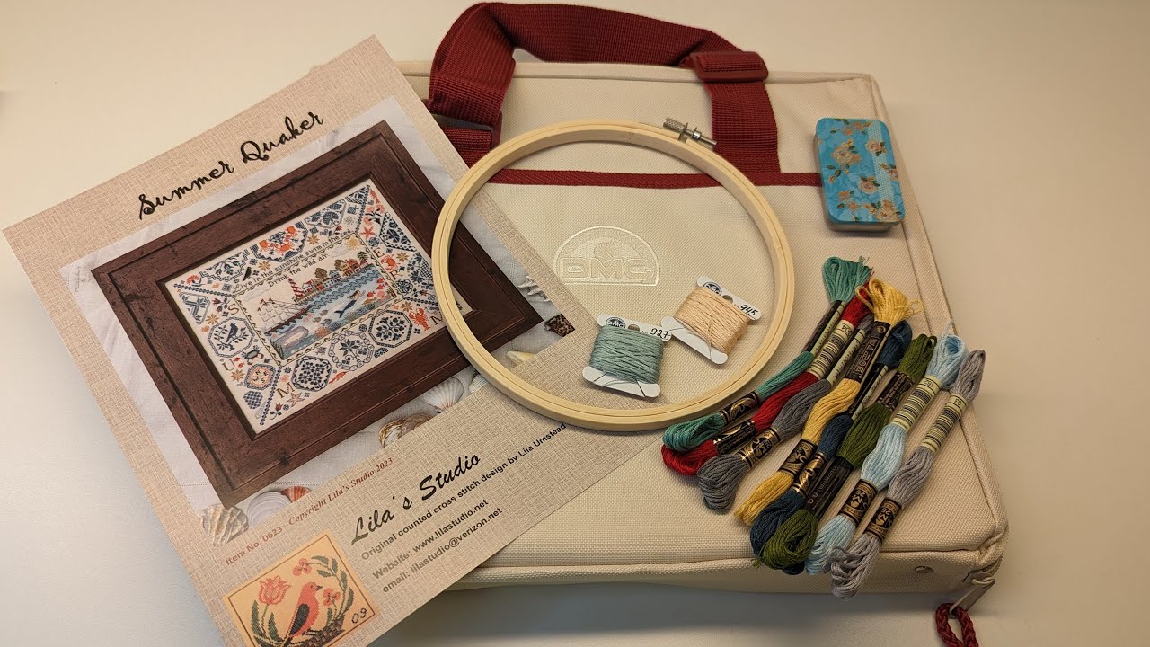 FLOSSTUBE #74 Cross Stitching on Vacation (part 1) WIPs, Kits and Accessories