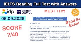 IELTS Academic Reading Practice Test with Answers 06.09.2026 - Test #294