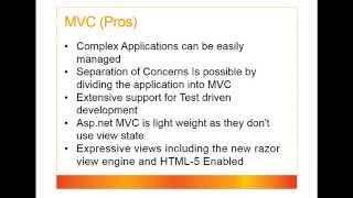 LAB 1   MVC vs Webforms pros & Cons
