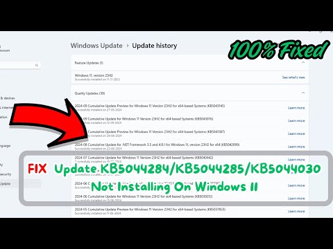 Fix Update KB5044284/KB5044285/KB5044030