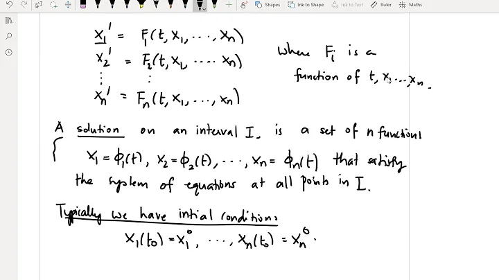 7.1:System of Differential Equations, Introduction: MATH260