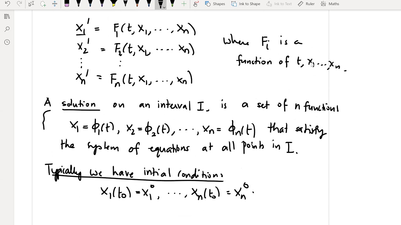 differential equation systems differential equation systems