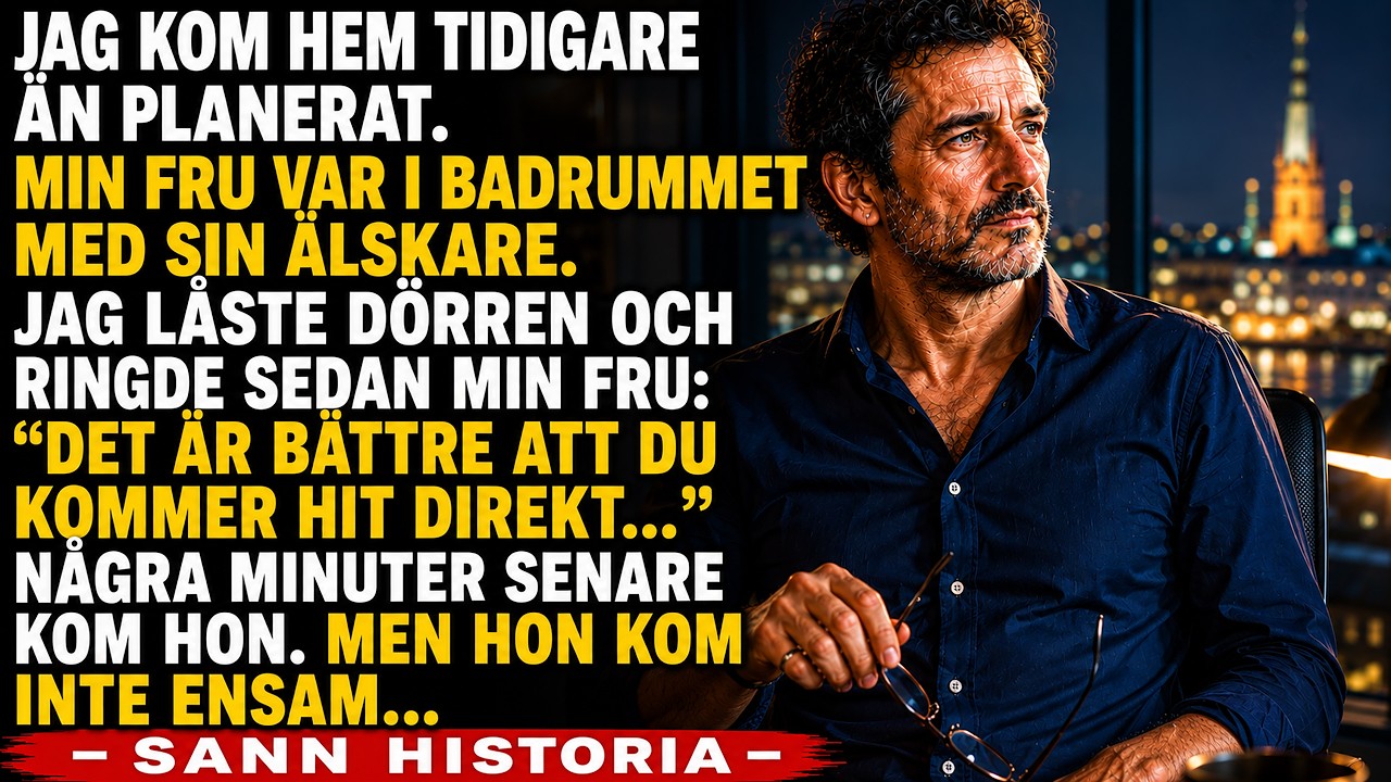 Jag kom hem tidigare än väntat. Min fru låg i badkaret tillsammans med sin svåger. Ånga. Thomas röst. Jag gick upp, såg dem – ett halvfullt glas rödvin, hennes ögon som blinkade rädsla. Jag låste...