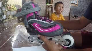 Unboxing Sepatu Roda Merk ARDIANZ RACING warna Pink Ukuran S (31-34)