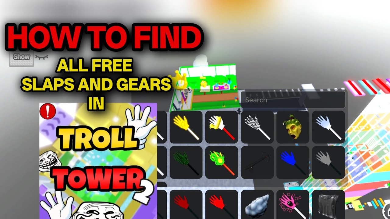 КАК НАЙТИ ВСЕ БЕСПЛАТНЫЕ ПОЩЁЛКИ В TROLL TOWER 2 ROBLOX | BaBa Gaming (добавлены новые пощёчины и...