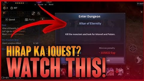 Questing Altar of Eternity Technique | LvL 96 Quest | You must know this (Guide)