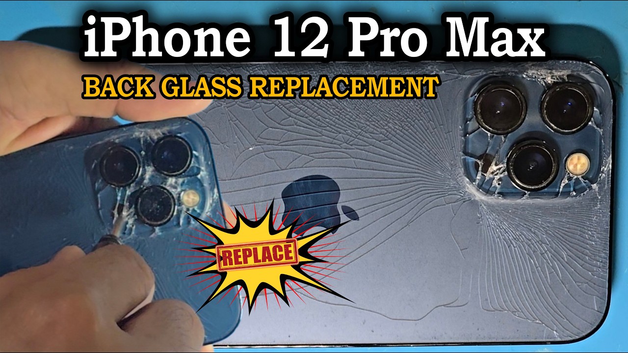 iPhone 12 Pro Max BACK GLASS Cracked Replacement✅