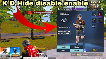 How To Hide KD enable disable PUBG AUR BGMI me Kd Hide Kese Kre