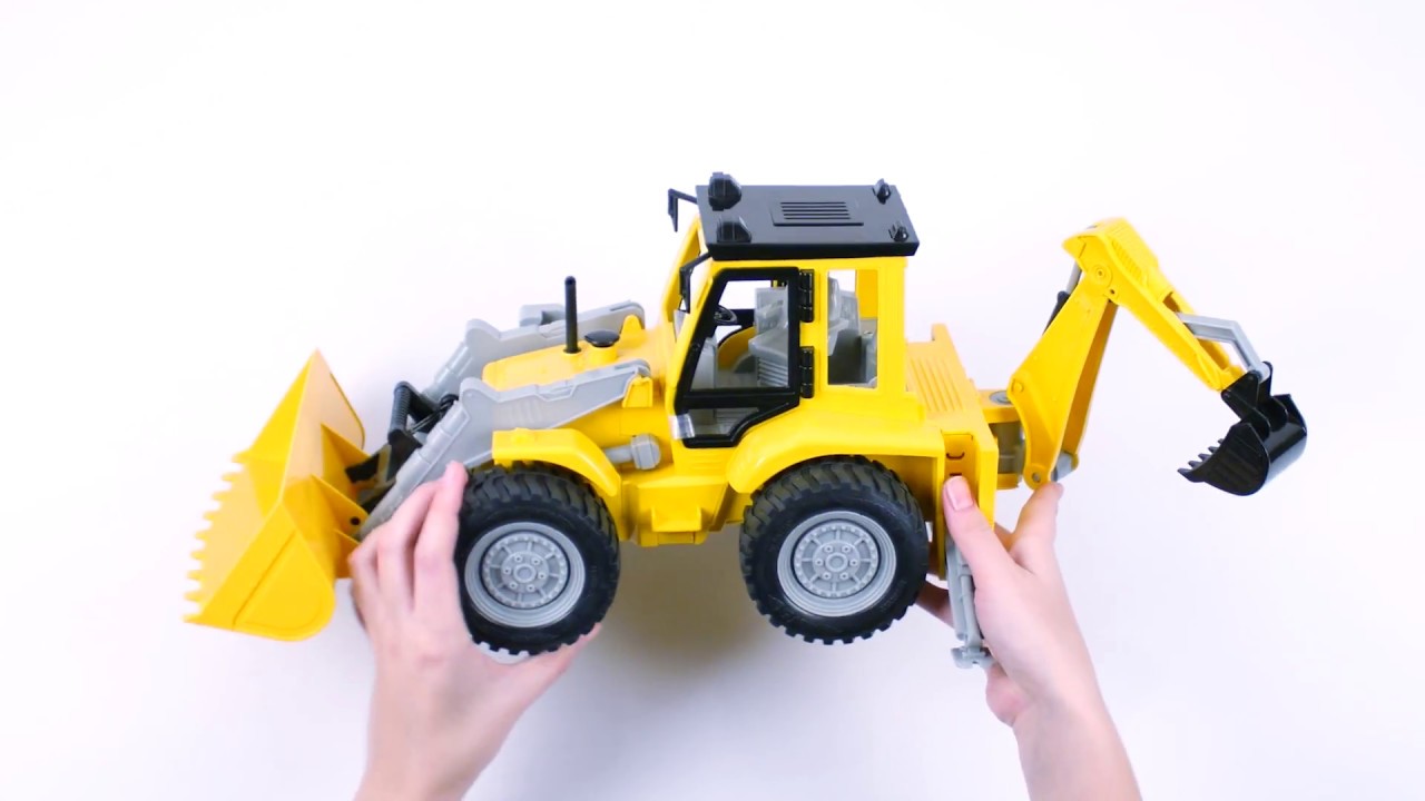 Автомодель серии "Driven Midrange", со светом и звуком, экскаватор-погрузчик от Driven