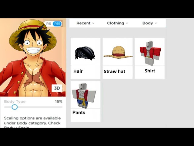 HOW TO GET MONKEY D LUFFY OUTFIT FOR FREE ON ROBLOX 