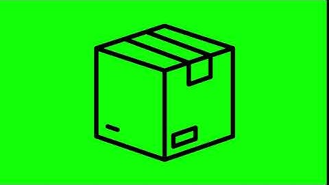 Animated Package Icon on Green Screen With Pop-up Sound