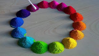 #15 Satisfying video | Big Rangoli Design | Rangoli for Festival | Sand art