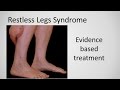 Restless Leg Syndrome evidence based treatment