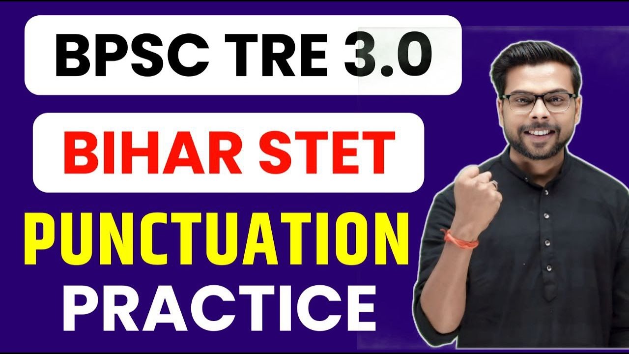 BPSC TRE 3.0 | TGT PGT English Preparation | Bihar STET | Punctuation Questions Practice