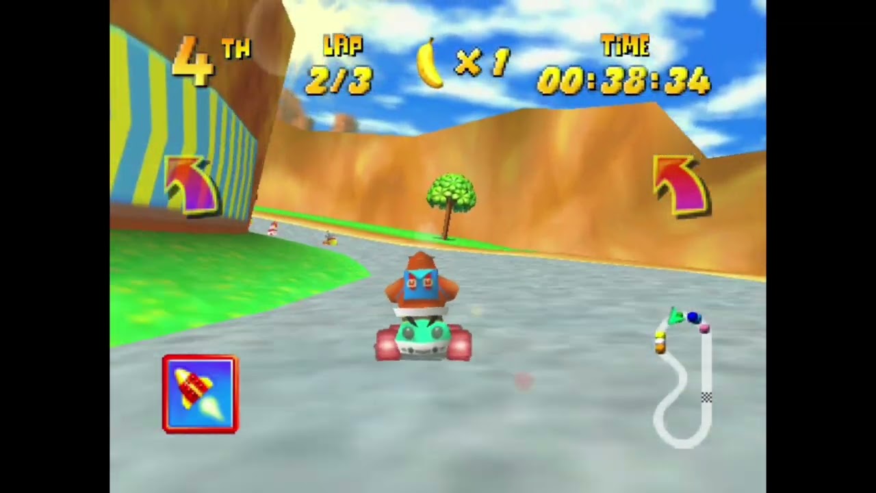 Mi Primera Carrera En Diddy Kong Racing De Nintendo 64