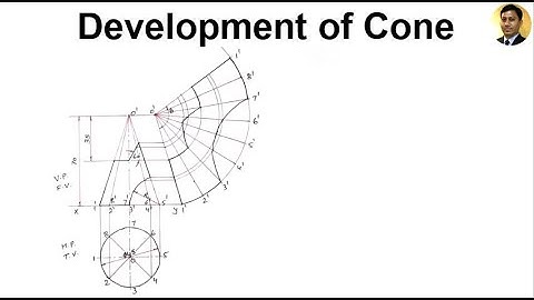 Development of Cone | Development of Surfaces | Problem 1 | Engineering Drawing
