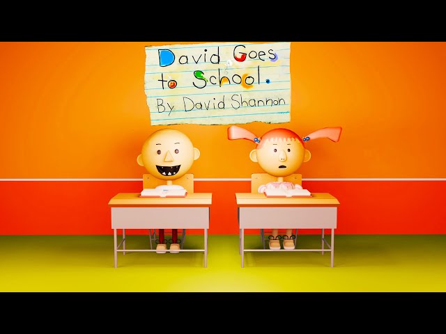 DAVID GOES TO SCHOOL🎓🤓| ANIMATED STORY BOOKS 📚 | BY DAVID
