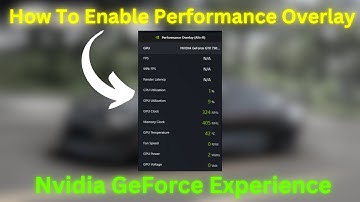 How To Enable Performance Overlay With Nvidia GeForce Experience 2024