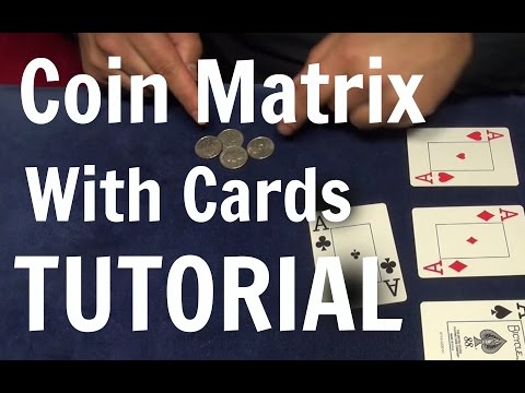 Amazing Coin Matrix With Cards Tutorial - Magic Tricks Revealed
