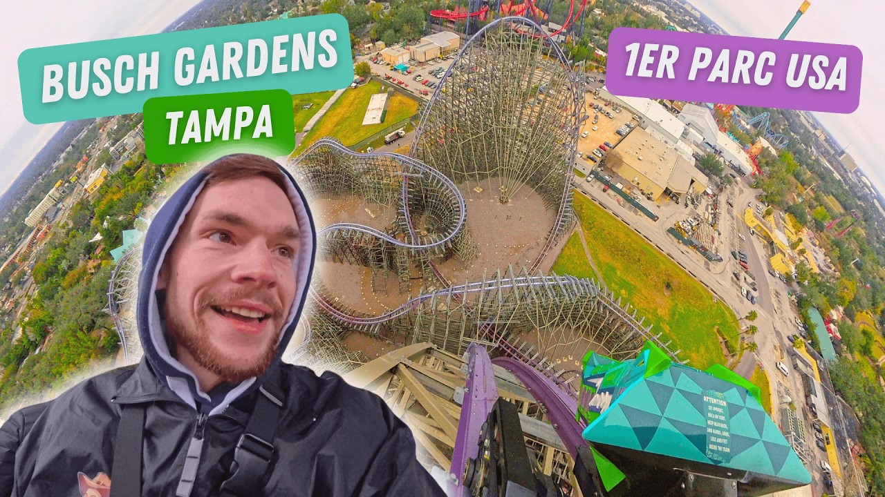 🎢Découverte de BUSCH GARDENS TAMPA aux Etats-Unis (j'étais pas prêt !) 🤯 Trip USA