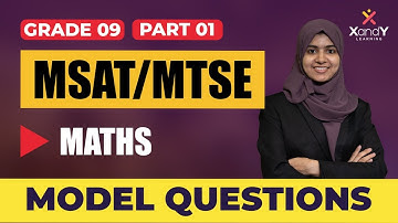 MSAT / MTSE Class 9 Mathematics: Part - 01 | MSAT Previous Year Question Paper Solving