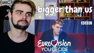 Michael Rice - Bigger Than Us | United Kingdom Eurovision 2019 Reaction