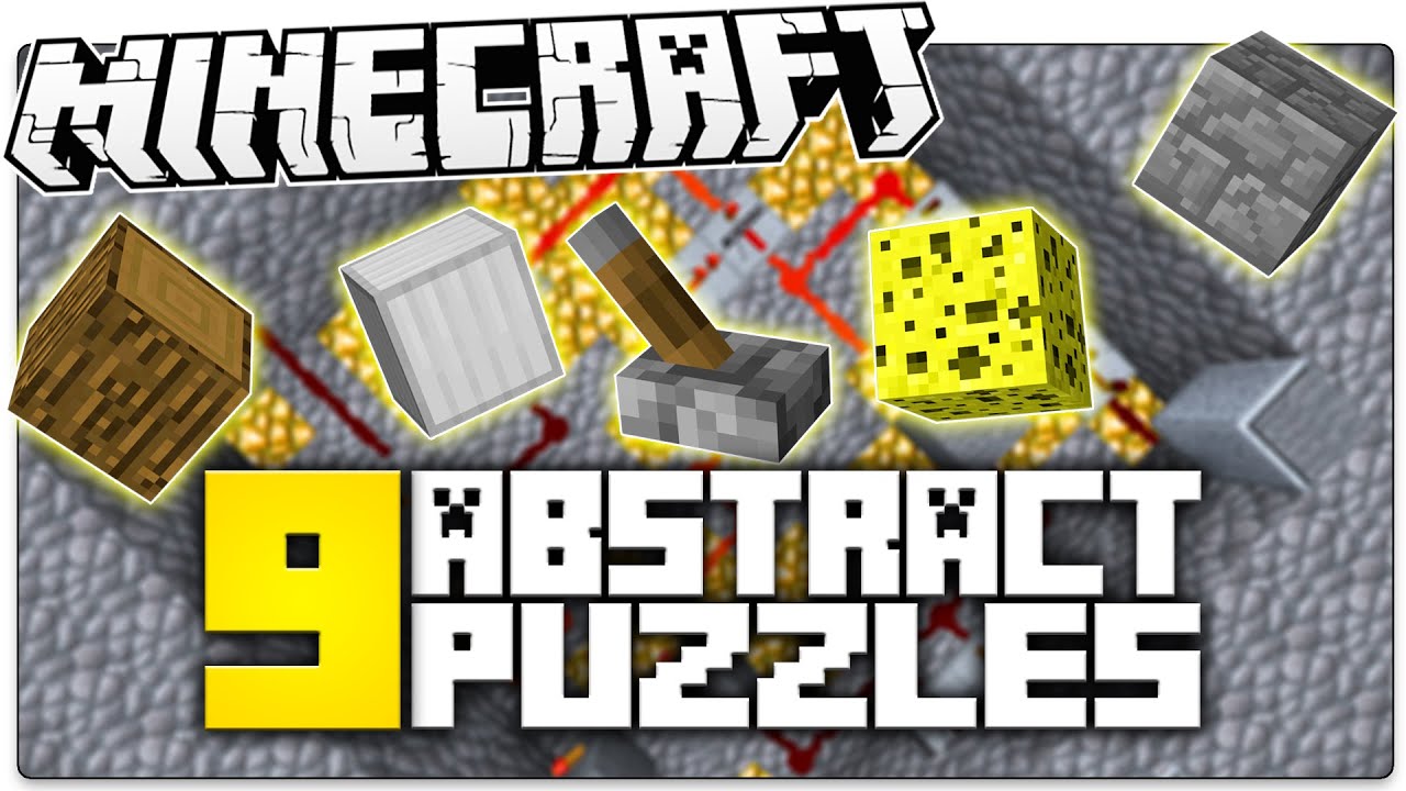 Minecraft  9 Abstract Puzzles (Minecraft Custom Puzzle / Trivia Map) 