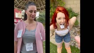 SHE ASKS HIM TO CUT HER SHIRT HIS REACTION IS PRICELESS