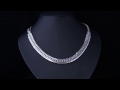 プラチナ850 8面トリプル 喜平ネックレス 約168g 50cm　Pt850 Platinum Flat Link Chain Necklace