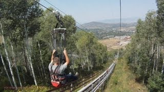 ZipRider Zip Line On-ride (HD POV) Park City Mountain Resort