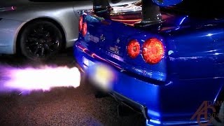 Nissan Skyline GTR R34 - Anti-Lag, LAUNCHES!